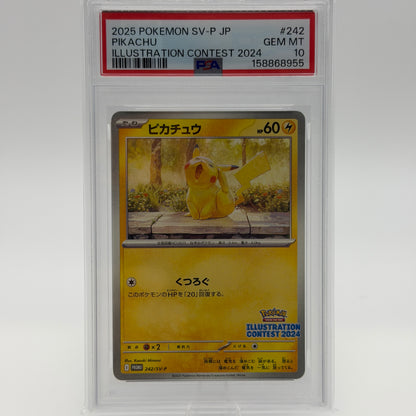 Pikachu PSA 10 – Illustration Contest 2024 (242/SV-P) JP – Vorderseite