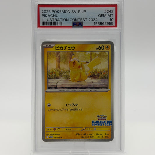 Pikachu PSA 10 – Illustration Contest 2024 (242/SV-P) JP – Vorderseite